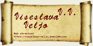 Višeslava Veljo vizit kartica